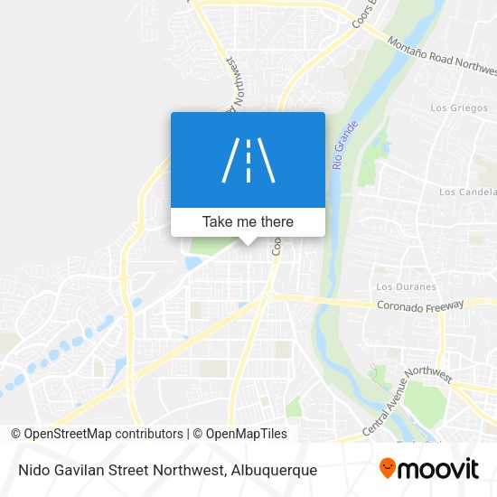 Nido Gavilan Street Northwest map