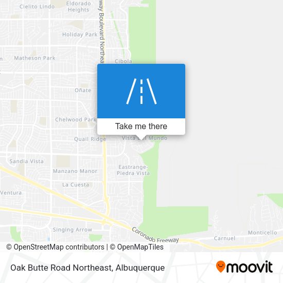 Oak Butte Road Northeast map