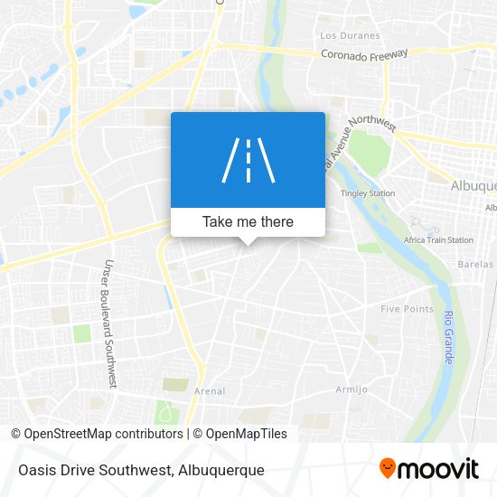 Oasis Drive Southwest map