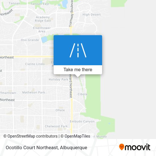 Mapa de Ocotillo Court Northeast
