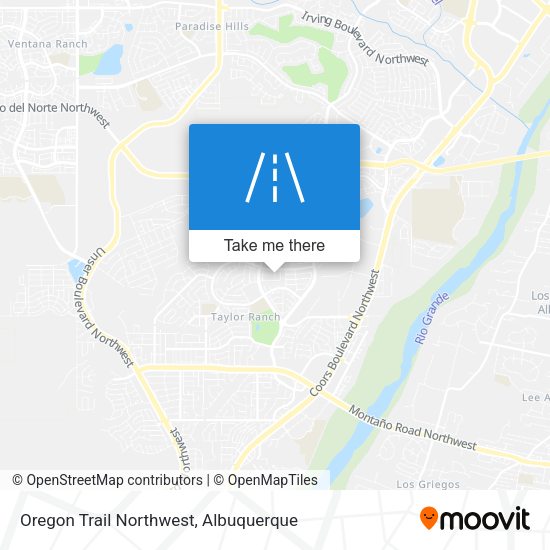 Mapa de Oregon Trail Northwest