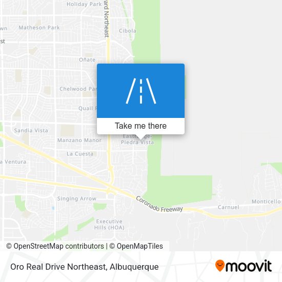 Mapa de Oro Real Drive Northeast