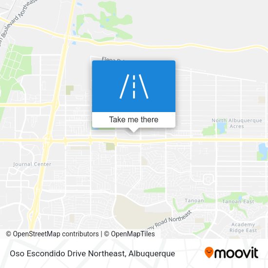 Oso Escondido Drive Northeast map