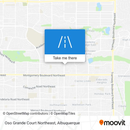 Oso Grande Court Northeast map