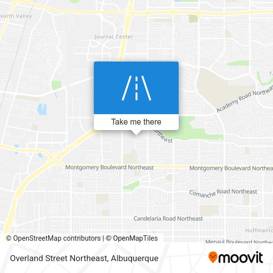 Mapa de Overland Street Northeast