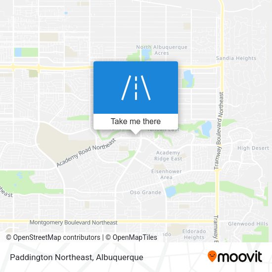 Paddington Northeast map