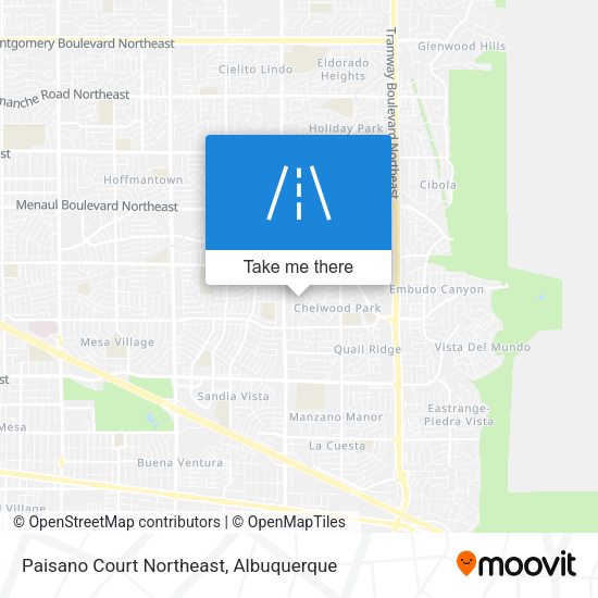 Paisano Court Northeast map