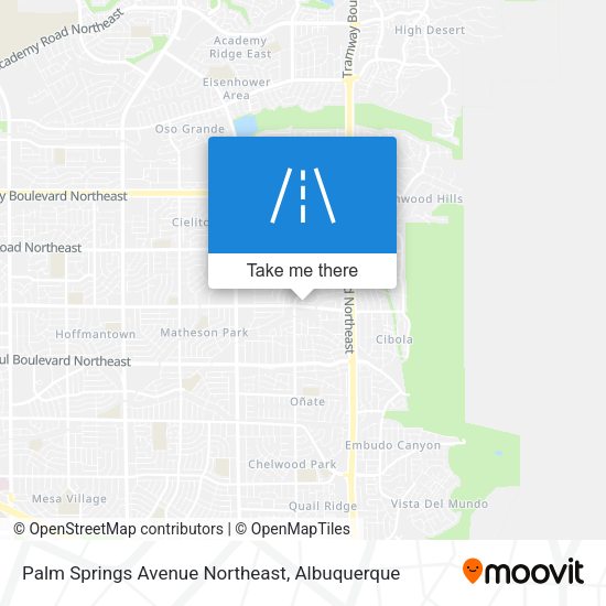 Palm Springs Avenue Northeast map