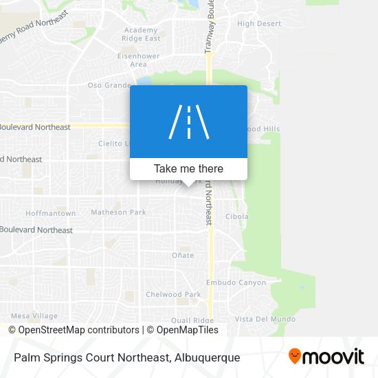 Palm Springs Court Northeast map