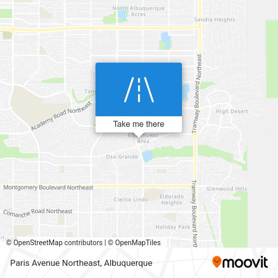 Mapa de Paris Avenue Northeast