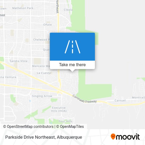 Parkside Drive Northeast map