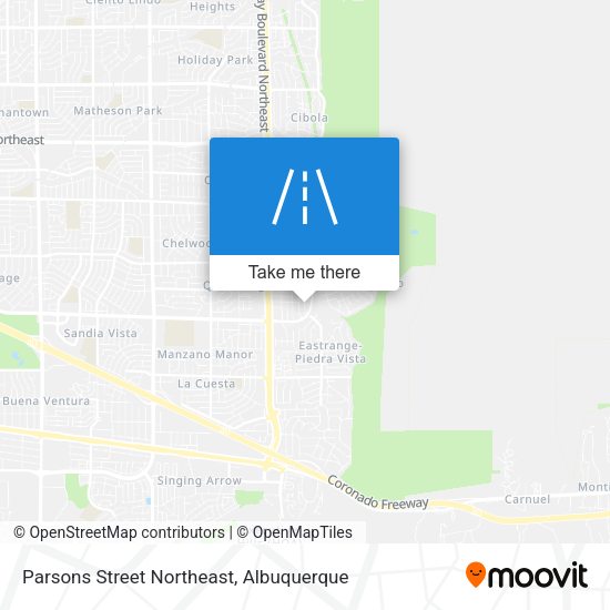 Parsons Street Northeast map