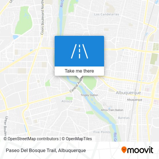 Paseo Del Bosque Trail map