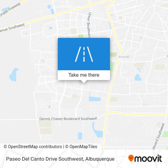 Mapa de Paseo Del Canto Drive Southwest