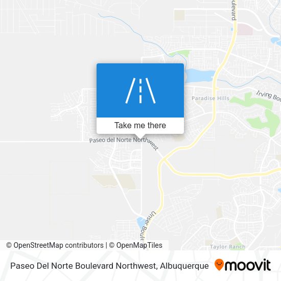 Paseo Del Norte Boulevard Northwest map