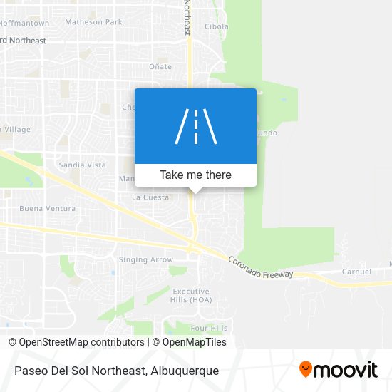 Paseo Del Sol Northeast map