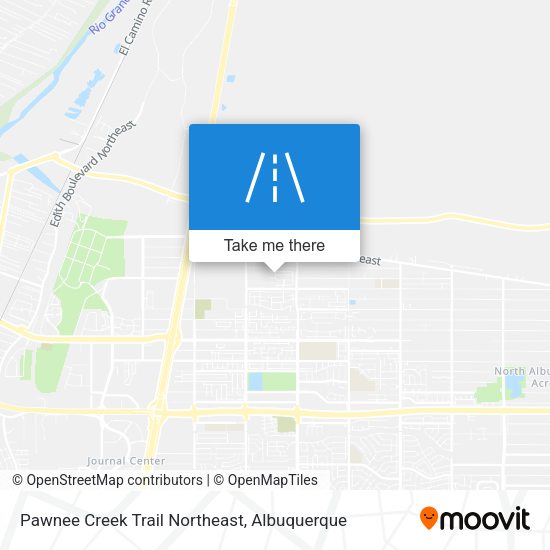 Pawnee Creek Trail Northeast map