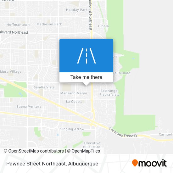 Pawnee Street Northeast map