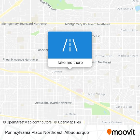 Mapa de Pennsylvania Place Northeast