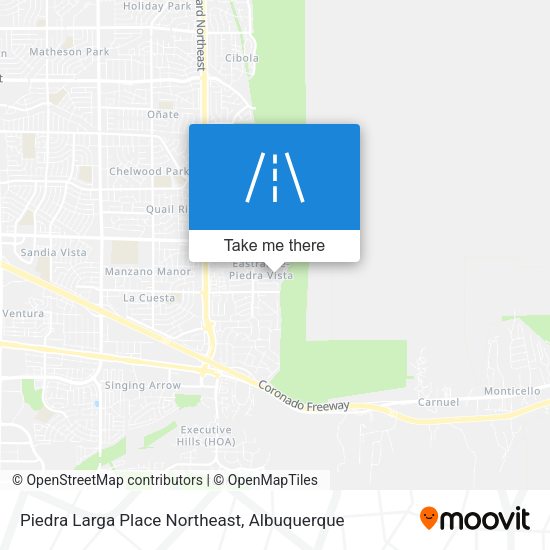 Piedra Larga Place Northeast map