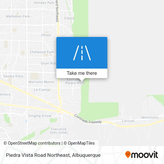 Piedra Vista Road Northeast map