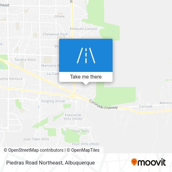 Piedras Road Northeast map