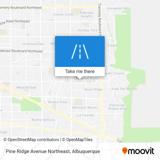 Pine Ridge Avenue Northeast map