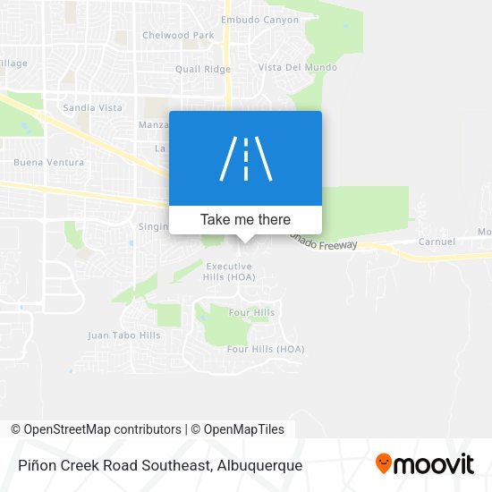 Piñon Creek Road Southeast map