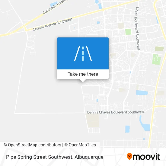 Pipe Spring Street Southwest map