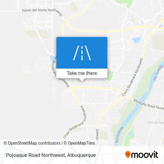 Pojoaque Road Northwest map