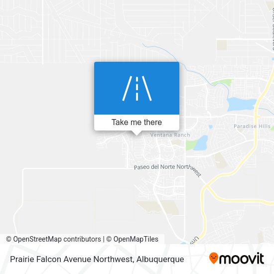 Prairie Falcon Avenue Northwest map