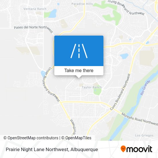 Prairie Night Lane Northwest map