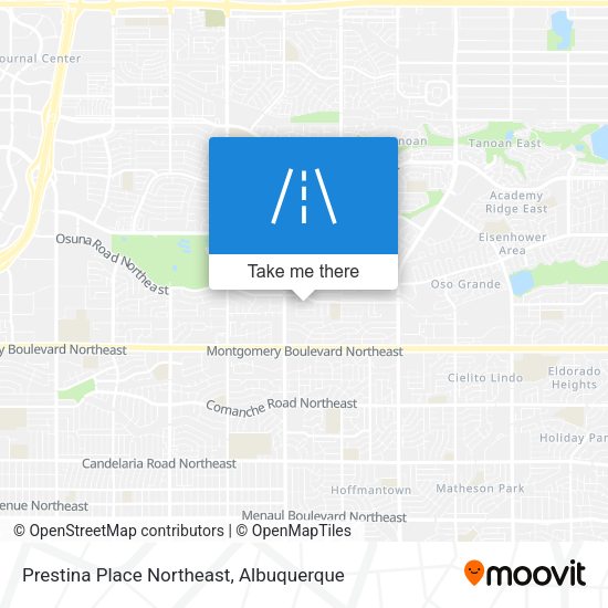 Prestina Place Northeast map