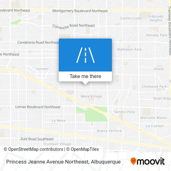 Princess Jeanne Avenue Northeast map