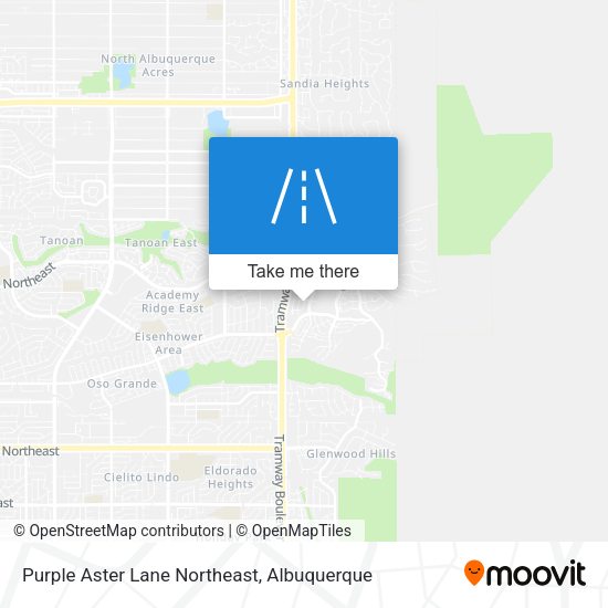 Purple Aster Lane Northeast map
