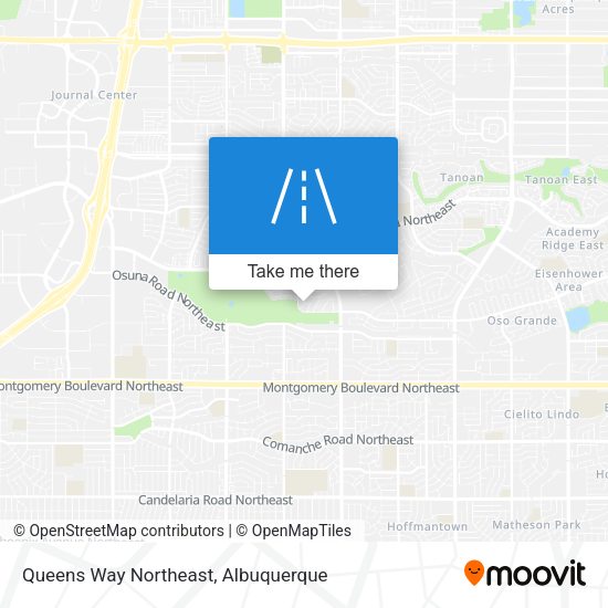 Queens Way Northeast map