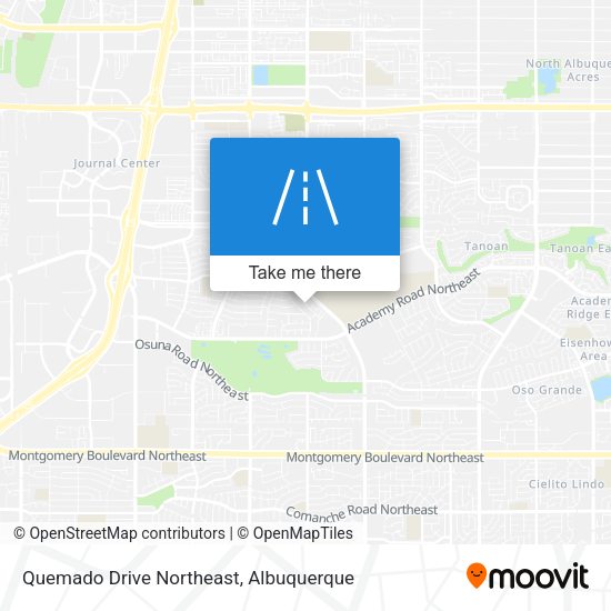 Quemado Drive Northeast map