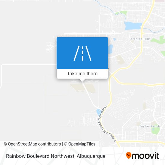 Rainbow Boulevard Northwest map