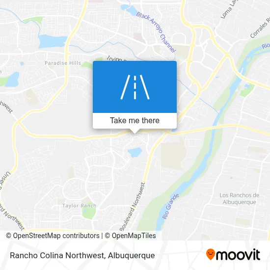 Rancho Colina Northwest map