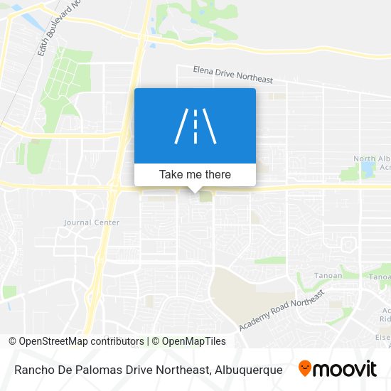 Rancho De Palomas Drive Northeast map