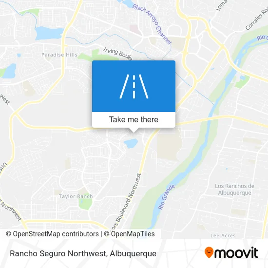 Rancho Seguro Northwest map