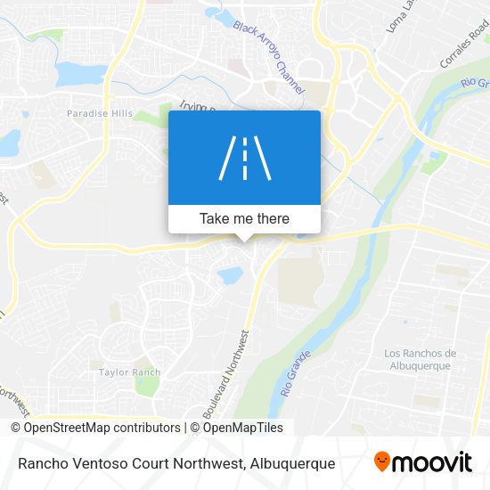 Mapa de Rancho Ventoso Court Northwest