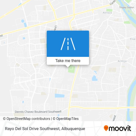 Rayo Del Sol Drive Southwest map