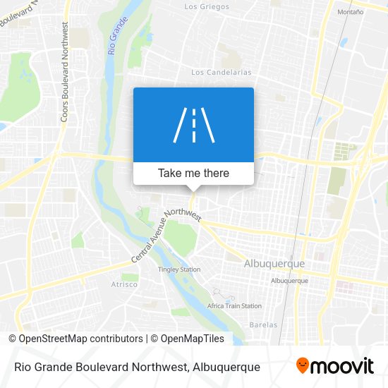 Rio Grande Boulevard Northwest map