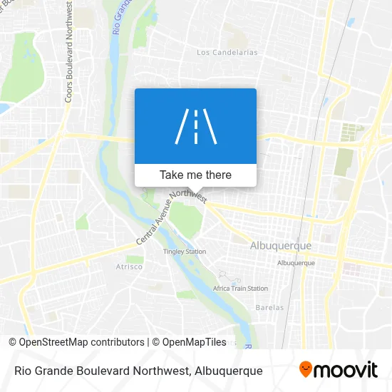 Rio Grande Boulevard Northwest map