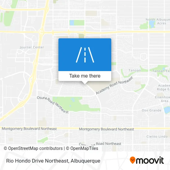 Rio Hondo Drive Northeast map