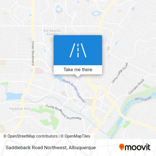 Saddleback Road Northwest map