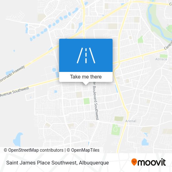 Saint James Place Southwest map