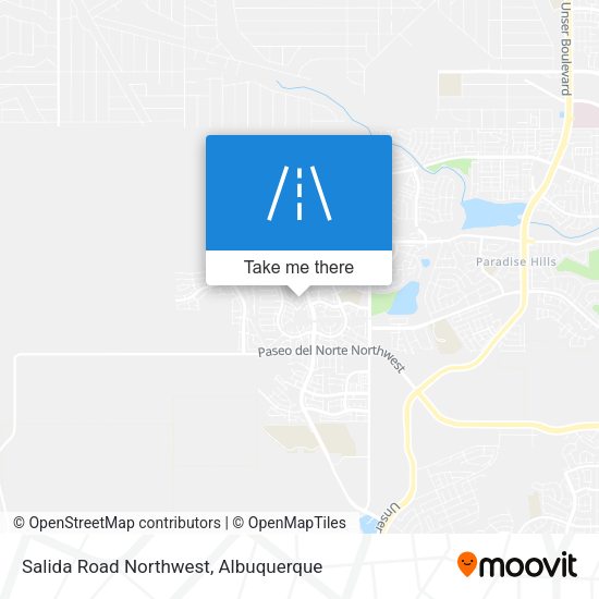 Salida Road Northwest map