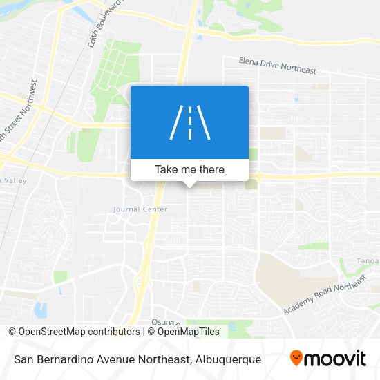 San Bernardino Avenue Northeast map